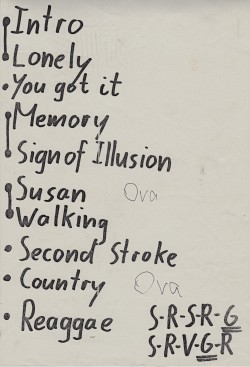 Songlist early Nameless