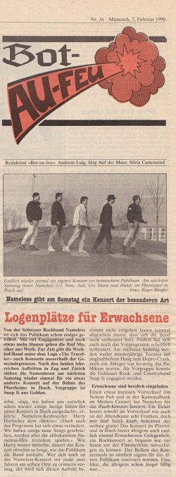 Logenplätze Verenasaal 1990 